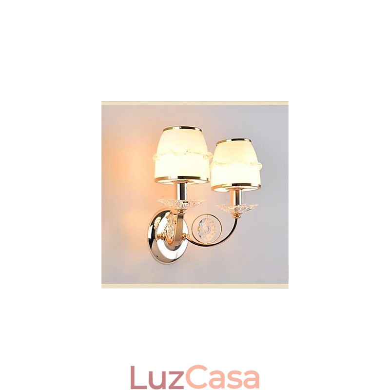 Recurso eletrogalvanizado contemporâneo moderno para braço oscilante de cristal, proteção para os olhos, luz ambiente, luzes de parede, parede