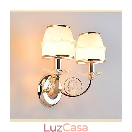 Recurso eletrogalvanizado contemporâneo moderno para braço oscilante de cristal, proteção para os olhos, luz ambiente, luzes de parede, parede Recurso eletrogalvanizado contemporâneo moderno para braço oscilante de cristal, proteção para os olhos, luz ambiente, luzes de parede, parede