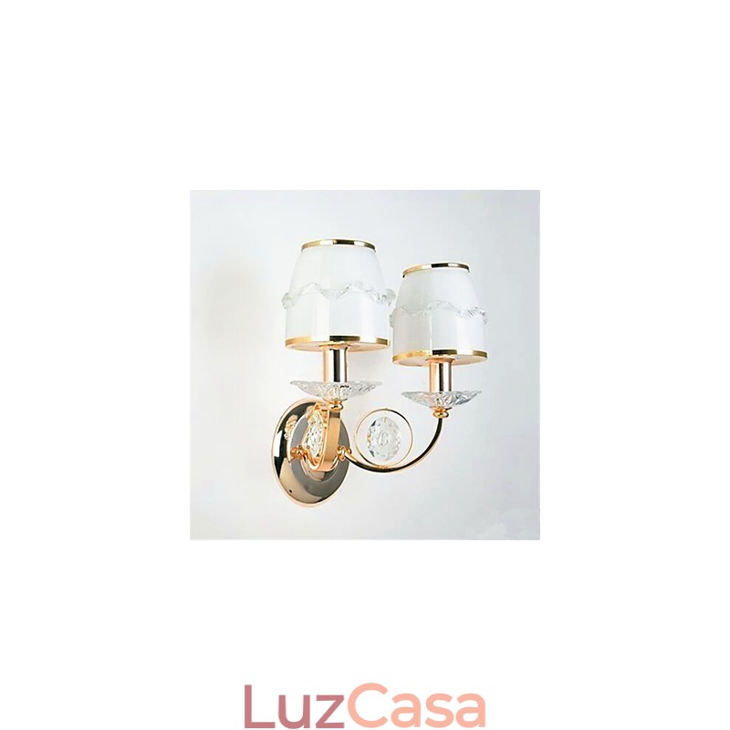 Recurso eletrogalvanizado contemporâneo moderno para braço oscilante de cristal, proteção para os olhos, luz ambiente, luzes de parede, parede