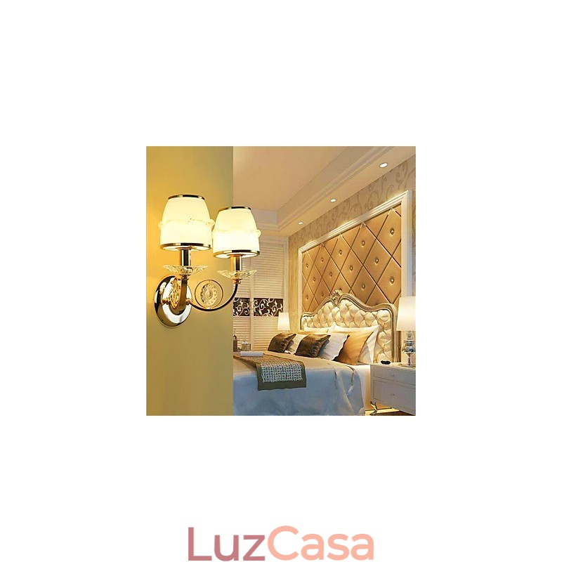 Recurso eletrogalvanizado contemporâneo moderno para braço oscilante de cristal, proteção para os olhos, luz ambiente, luzes de parede, parede