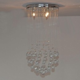 Montagem embutida tradicional clássica em metal cristal cromado