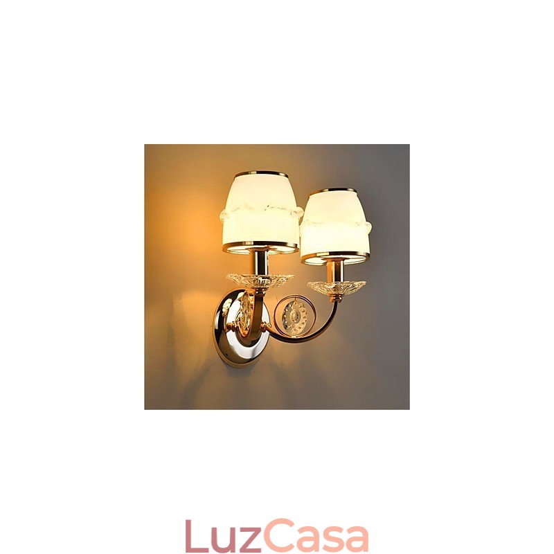 Recurso eletrogalvanizado contemporâneo moderno para braço oscilante de cristal, proteção para os olhos, luz ambiente, luzes de parede, parede