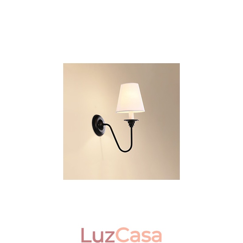Acabamento em óxido preto rústico Lodge, recurso para proteção dos olhos, arandelas de parede com luz ambiente, luminária de parede