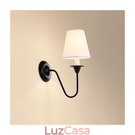 Acabamento em óxido preto rústico Lodge, recurso para proteção dos olhos, arandelas de parede com luz ambiente, luminária de parede