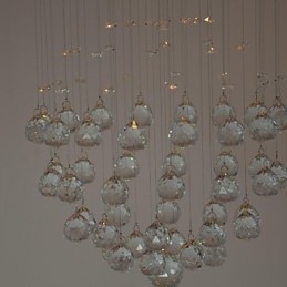 Montagem embutida tradicional clássica em metal cristal cromado