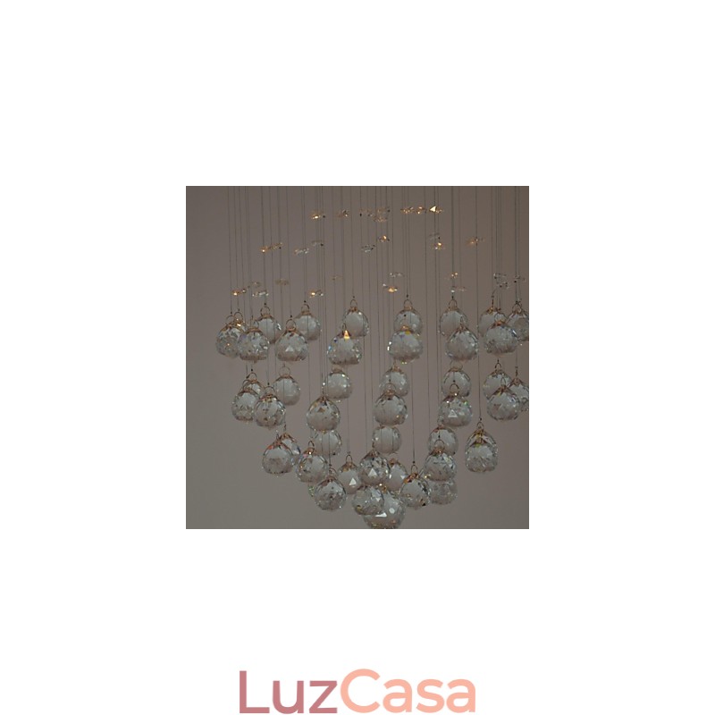 Montagem embutida tradicional clássica em metal cristal cromado