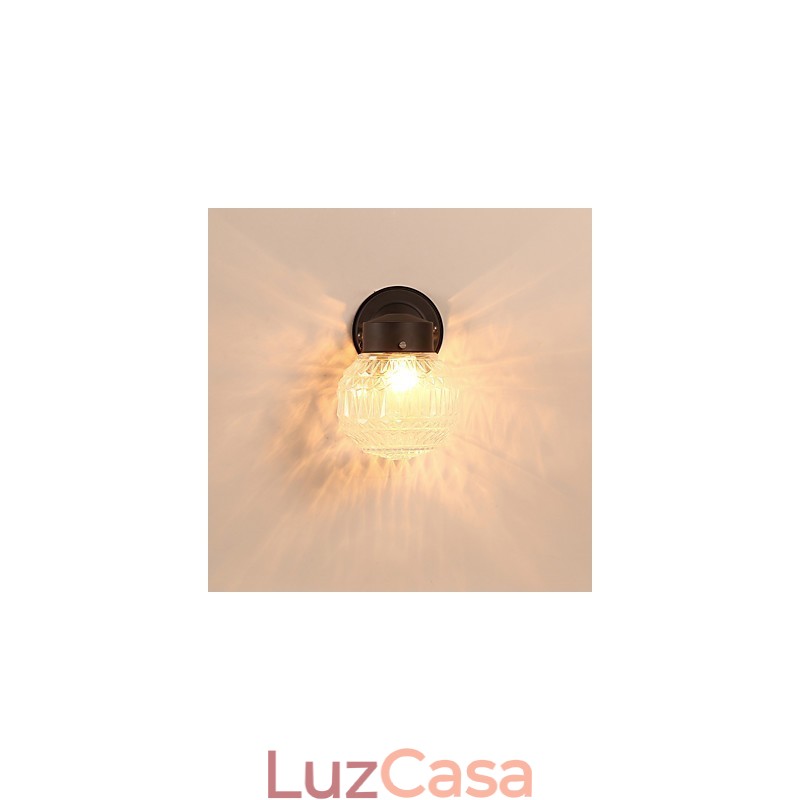 Acabamento em óxido preto contemporâneo moderno para arandelas de parede estilo mini com luz ambiente