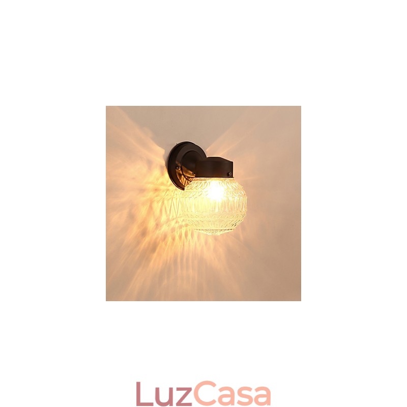 Acabamento em óxido preto contemporâneo moderno para arandelas de parede estilo mini com luz ambiente