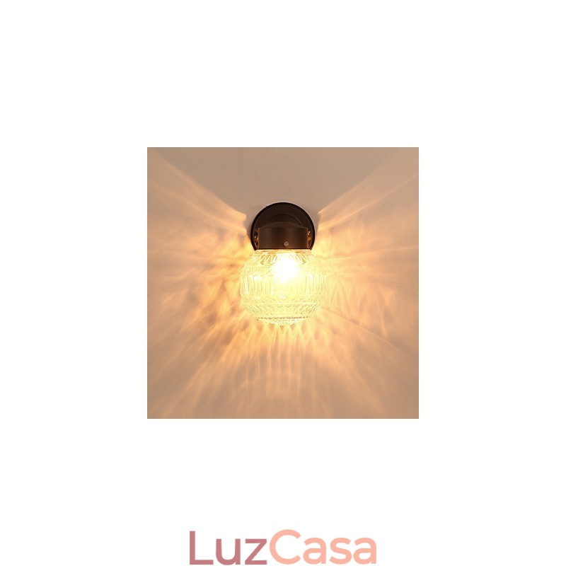 Acabamento em óxido preto contemporâneo moderno para arandelas de parede estilo mini com luz ambiente