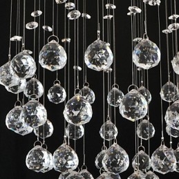 Montagem embutida tradicional clássica em metal cristal cromado