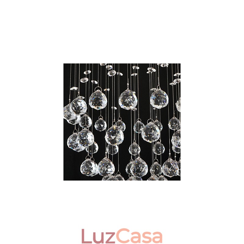 Montagem embutida tradicional clássica em metal cristal cromado