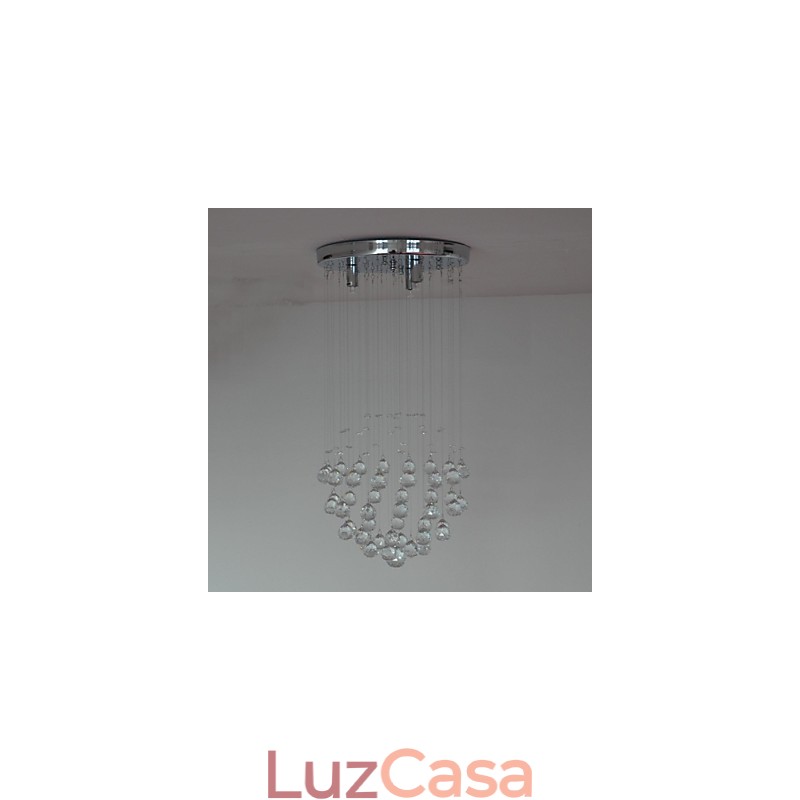 Montagem embutida tradicional clássica em metal cristal cromado