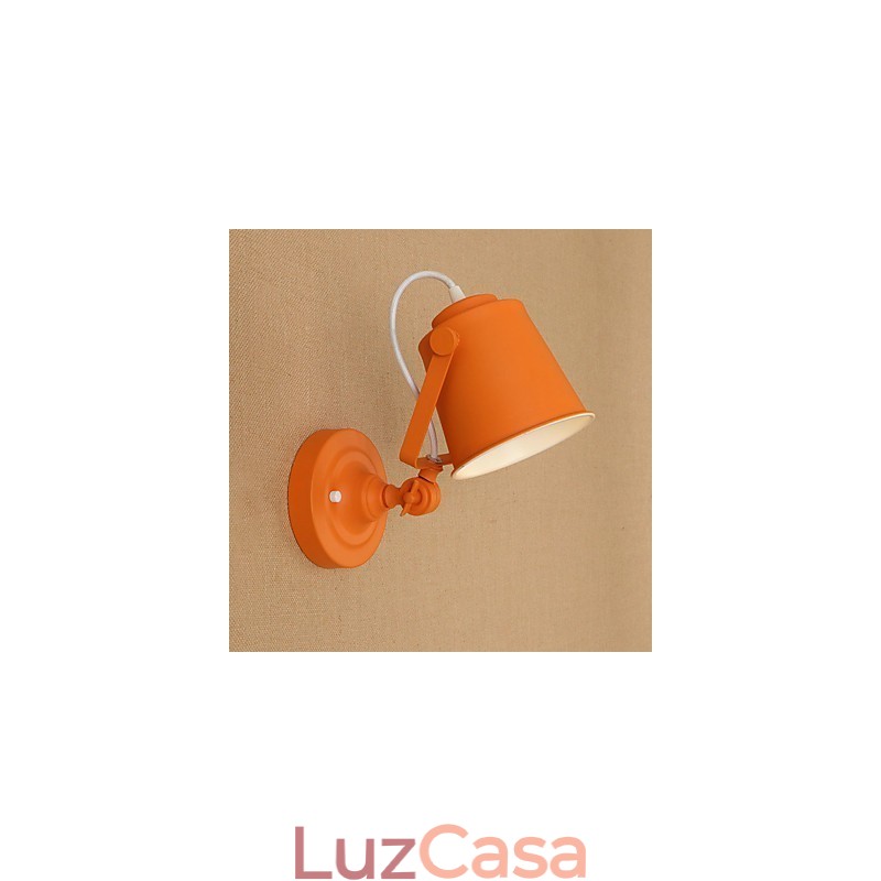 Luminária de parede de aço pintado, decoração de café americano preto e branco, luminária de parede retrô, lâmpada de sabre de luz na parede