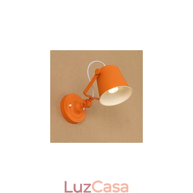 Luminária de parede de aço pintado, decoração de café americano preto e branco, luminária de parede retrô, lâmpada de sabre de luz na parede