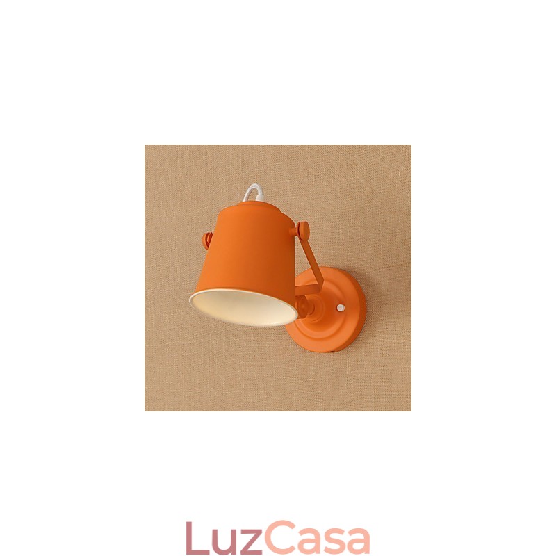 Luminária de parede de aço pintado, decoração de café americano preto e branco, luminária de parede retrô, lâmpada de sabre de luz na parede