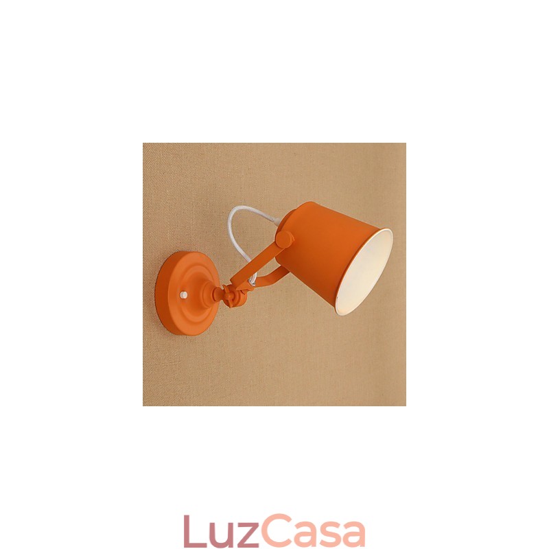 Luminária de parede de aço pintado, decoração de café americano preto e branco, luminária de parede retrô, lâmpada de sabre de luz na parede