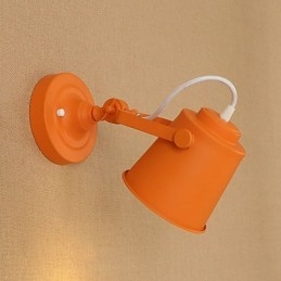Luminária de parede de aço pintado, decoração de café americano preto e branco, luminária de parede retrô, lâmpada de sabre de luz na parede