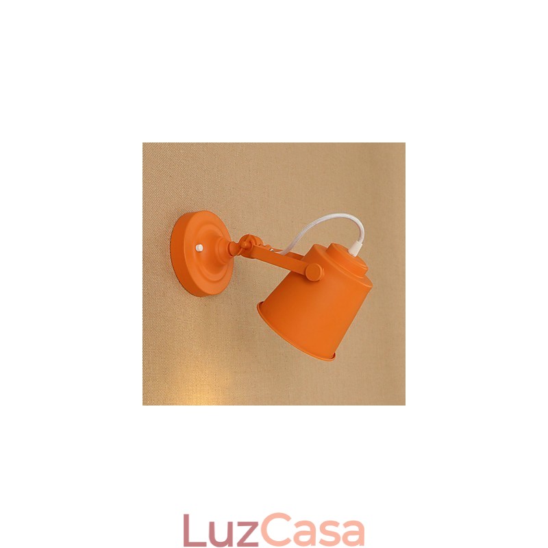 Luminária de parede de aço pintado, decoração de café americano preto e branco, luminária de parede retrô, lâmpada de sabre de luz na parede