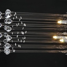 Montagem embutida tradicional clássica em metal cristal cromado