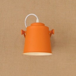 Luminária de parede de aço pintado, decoração de café americano preto e branco, luminária de parede retrô, lâmpada de sabre de luz na parede