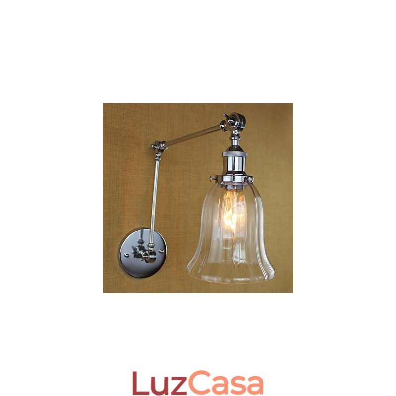 Recurso de galvanoplastia retrô country para proteção ocular de estilo mini, luz ambiente, braço oscilante, luzes de parede