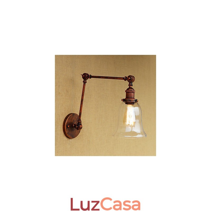 Recurso de galvanoplastia retrô country para proteção ocular de estilo mini, luz ambiente, braço oscilante, luzes de parede