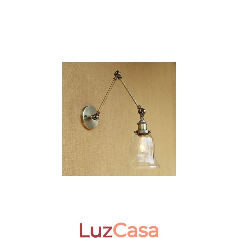 Recurso de galvanoplastia retrô country para proteção ocular de estilo mini, luz ambiente, braço oscilante, luzes de parede