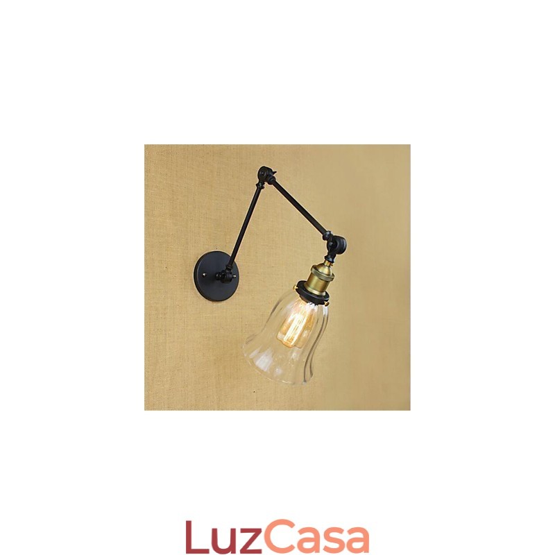 Recurso de galvanoplastia retrô country para proteção ocular de estilo mini, luz ambiente, braço oscilante, luzes de parede