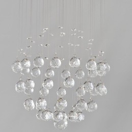 Montagem embutida tradicional clássica em metal cristal cromado