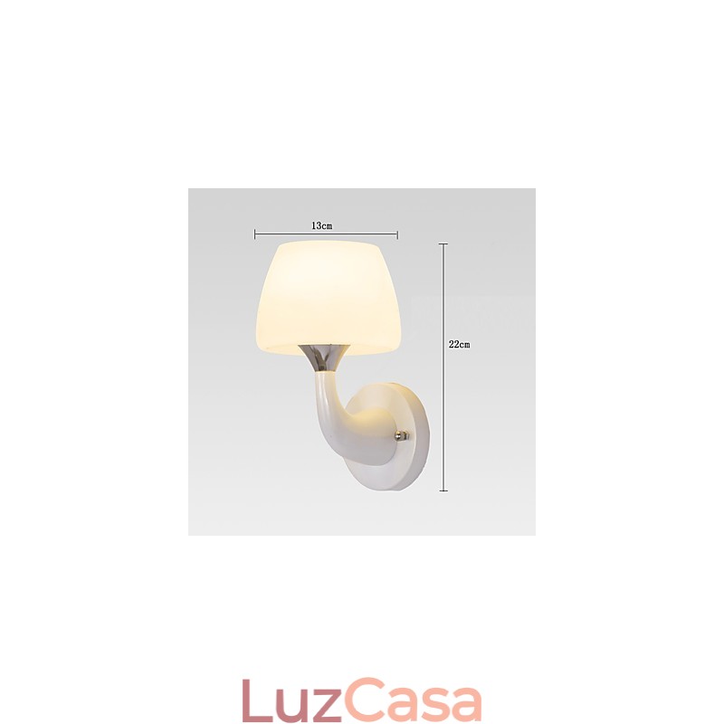 Luminária de parede metálica moderna contemporânea embutida e de teto Hugger, luminária de parede com destaque