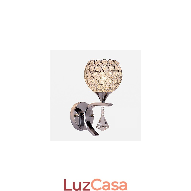 Max Crystal Modern Contemporary Electroplated Feature para arandelas de parede de luz ambiente de cristal