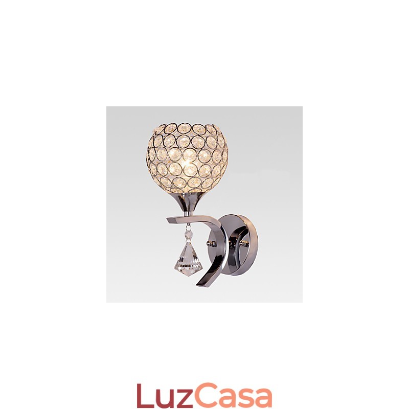 Max Crystal Modern Contemporary Electroplated Feature para arandelas de parede de luz ambiente de cristal