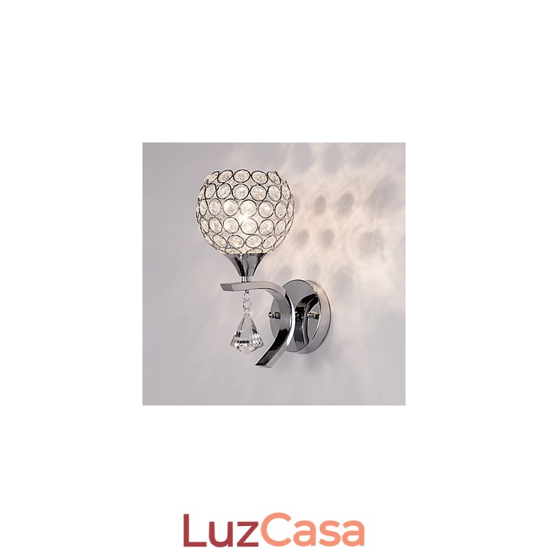 Max Crystal Modern Contemporary Electroplated Feature para arandelas de parede de luz ambiente de cristal