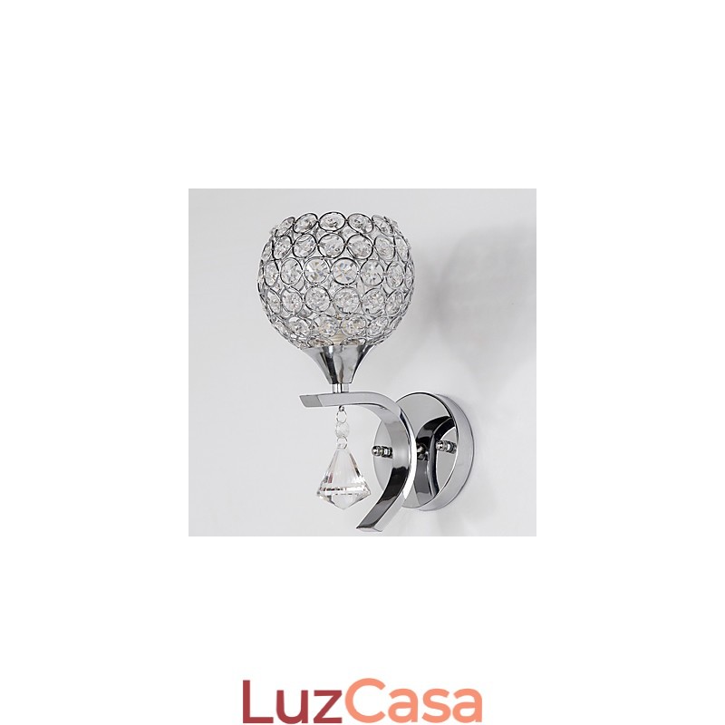 Max Crystal Modern Contemporary Electroplated Feature para arandelas de parede de luz ambiente de cristal