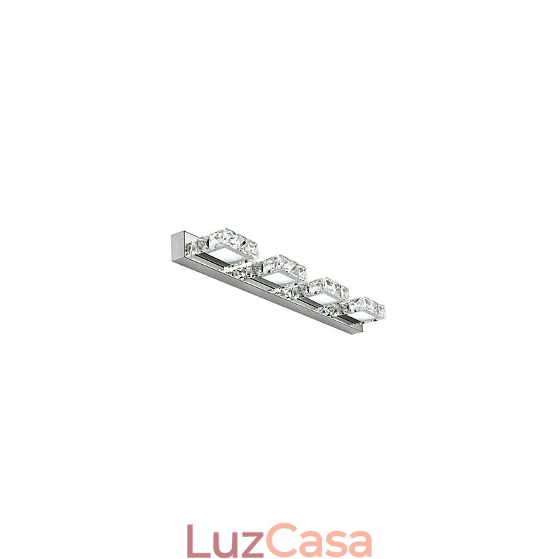 Iluminação para banheiro, espelho de maquiagem de cristal, 4 luzes, iluminação para banheiro e quarto