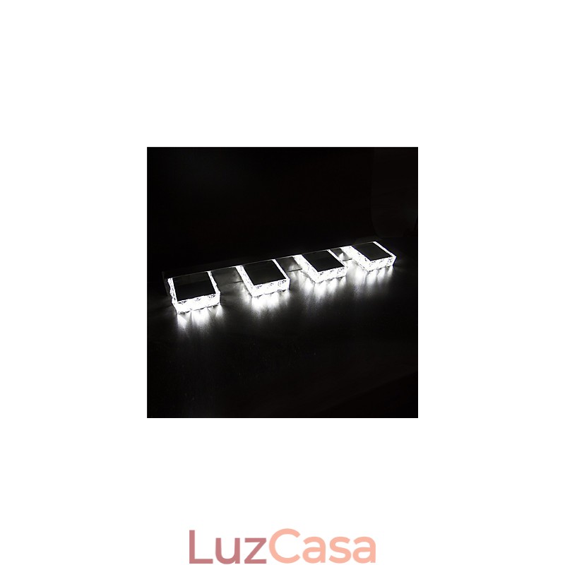 Iluminação para banheiro, espelho de maquiagem de cristal, 4 luzes, iluminação para banheiro e quarto