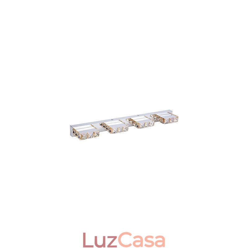 Iluminação para banheiro, espelho de maquiagem de cristal, 4 luzes, iluminação para banheiro e quarto