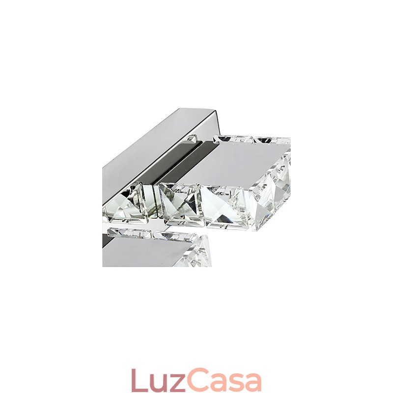 Iluminação para banheiro, espelho de maquiagem de cristal, 4 luzes, iluminação para banheiro e quarto