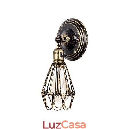 Arandelas de parede Vintage Indoor Ângulo ajustável Metal Wall Light Retro Wire Gaiola Lâmpada de parede