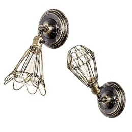 Arandelas de parede Vintage Indoor Ângulo ajustável Metal Wall Light Retro Wire Gaiola Lâmpada de parede