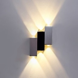Luminária de parede moderna contemporânea escovada para luz ambiente Luminária de parede embutida