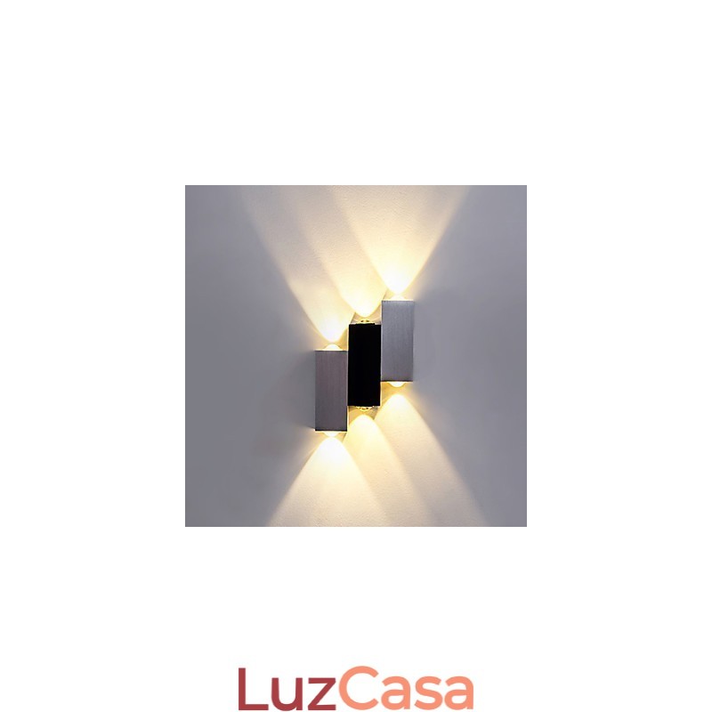 Luminária de parede moderna contemporânea escovada para luz ambiente Luminária de parede embutida