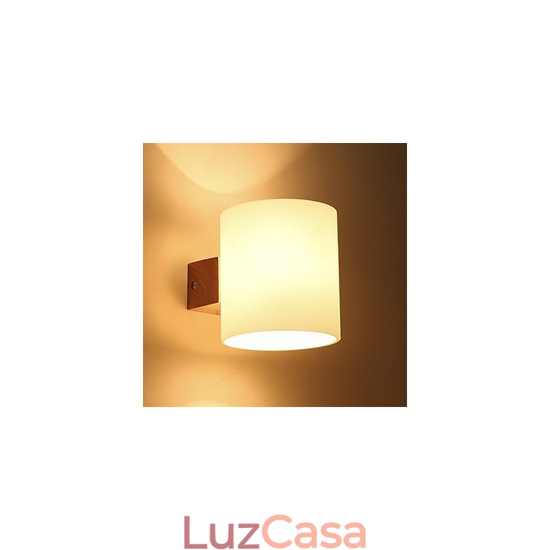 Novidade Country Feature para Mini Estilo Proteção para os Olhos Downlight Wall Sconces Luz de Parede Log Wood Quarto Lâmpada de Cabeceira