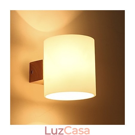 Novidade Country Feature para Mini Estilo Proteção para os Olhos Downlight Wall Sconces Luz de Parede Log Wood Quarto Lâmpada de Cabeceira