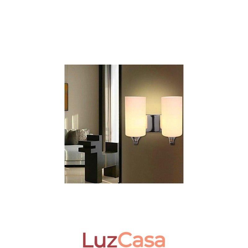 Simples e aconchegante sala de estar quarto corredor corredor varanda luminária de parede dupla