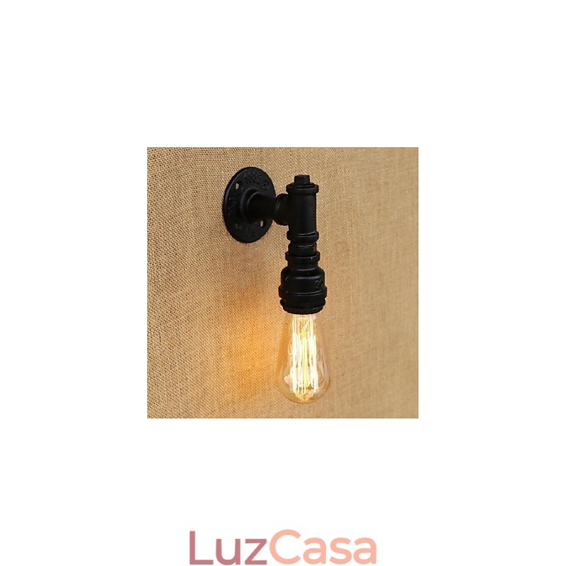 Pintura rústica de chalé para arandelas de parede com luz ambiente