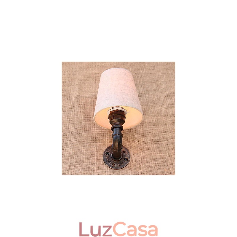Luminária de parede rústica em latão para iluminação ambiente
