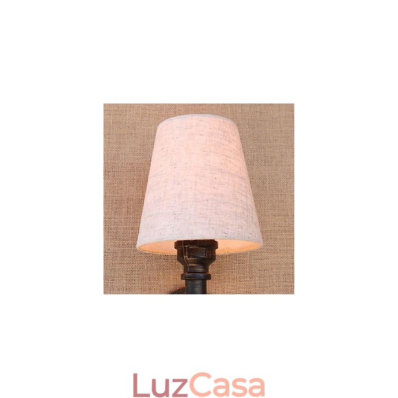 Luminária de parede rústica em latão para iluminação ambiente