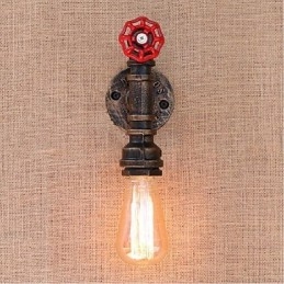 Nostalgia Simple Water Pipe Decorativo Pequeno Luminária de Parede Luz de Parede