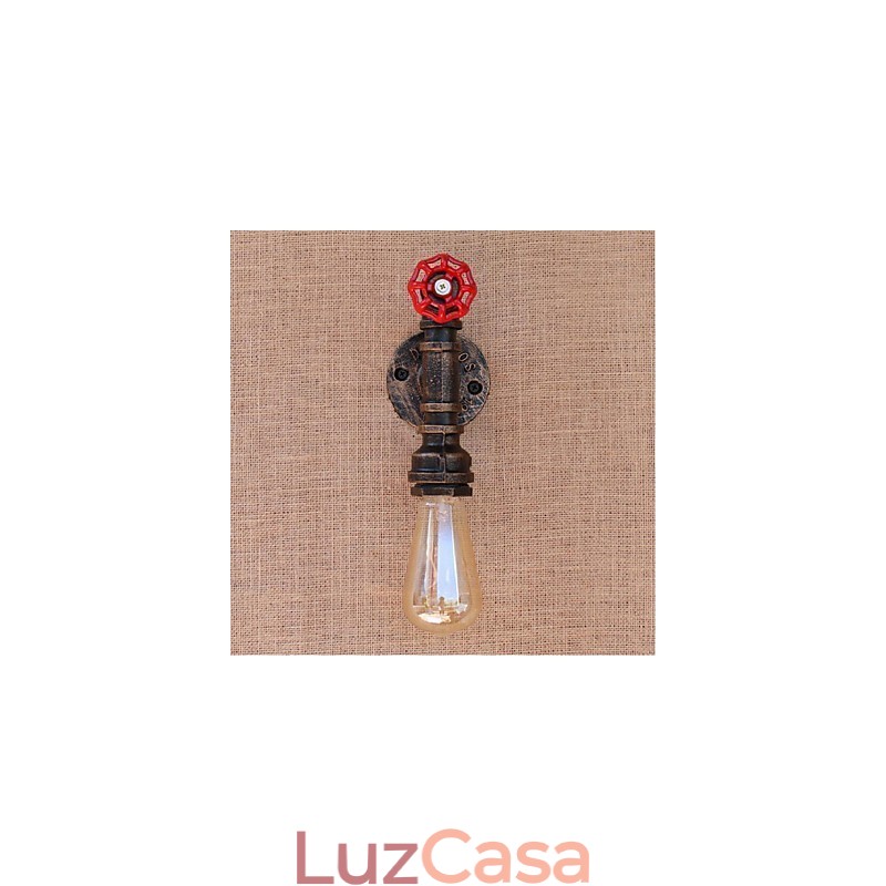 Nostalgia Simple Water Pipe Decorativo Pequeno Luminária de Parede Luz de Parede